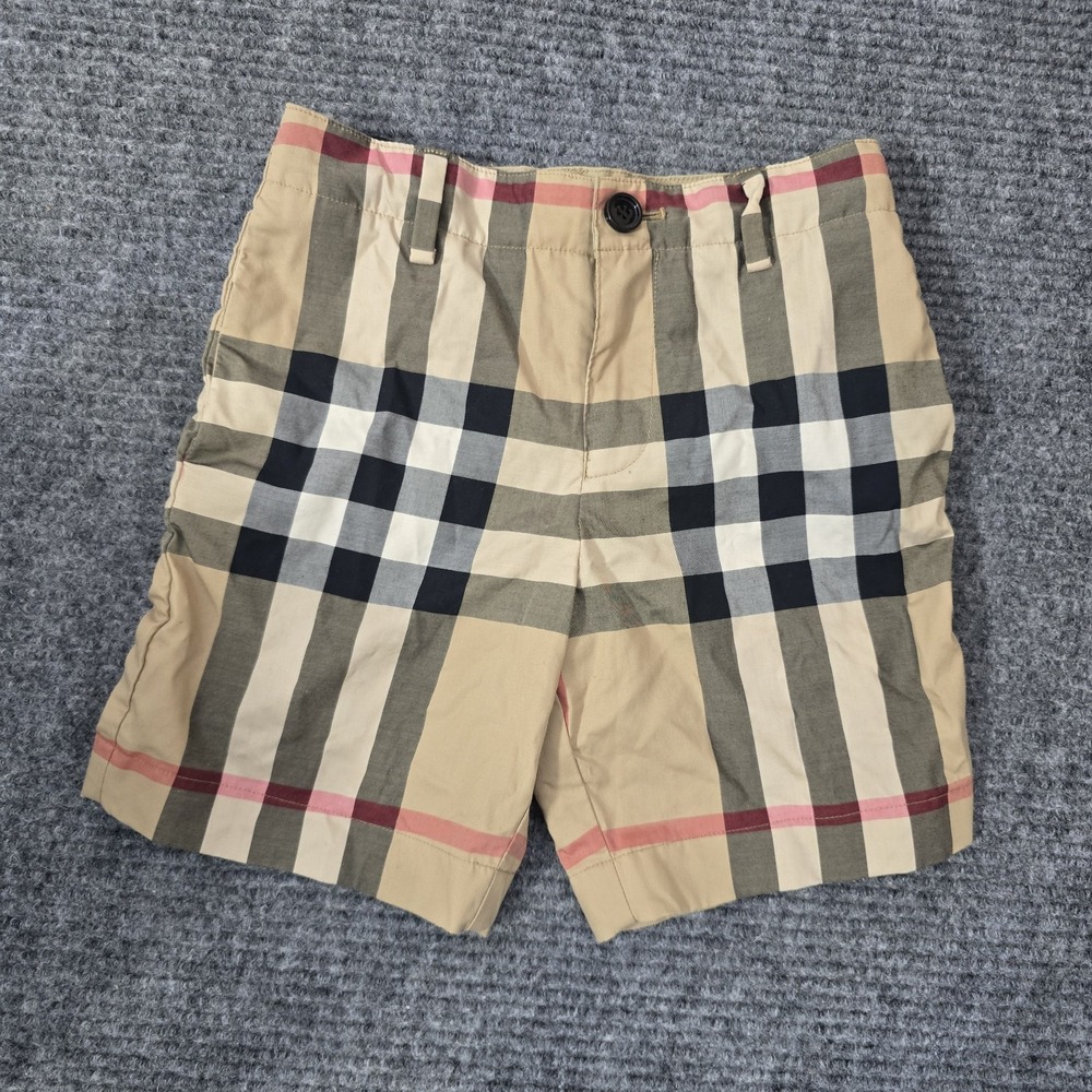 Burberry Kids Boys Shorts 6Y 116cm Classic Nova Check Plaid Cotton Designer